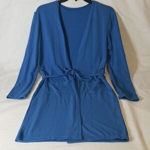 Cornflower Blue Double Pocket Bathrobe‎